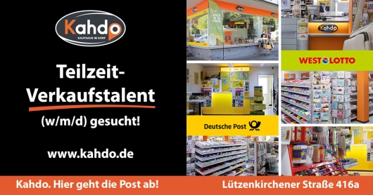Teilzeit-Verkaufstalent (w/m/d) fürs Kahdo gesucht!