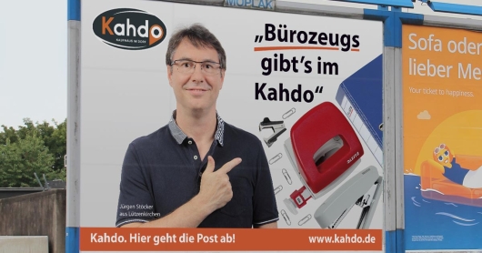 Jürgen Stöcker am Start: Kahdo´s next Plakat-Model!