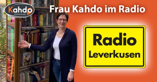 Frau Kahdo auf Radio Leverkusen: Der neue Bücherschrank direkt vorm Kahdo!