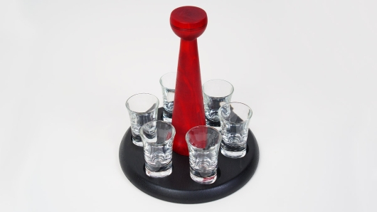 In den Farben der Saison: 6er Schnaps-Rondell